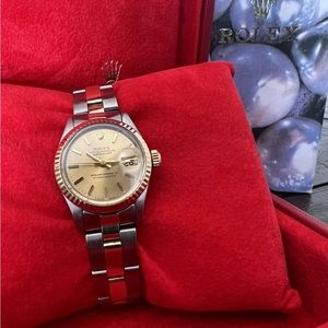 Rolex Ladies Oyster Perpetual Datejust watch 26mm  champagne / with box